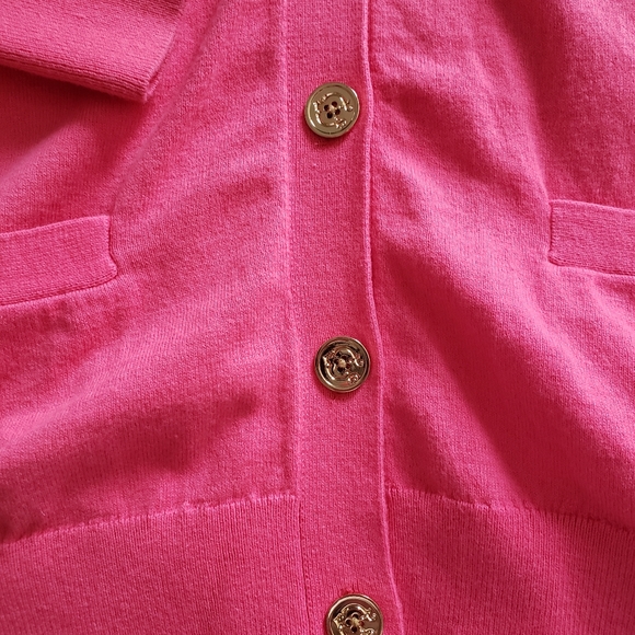 C.wonder Bright Pink Cotton Blend Cardigan - Picture 3 of 5